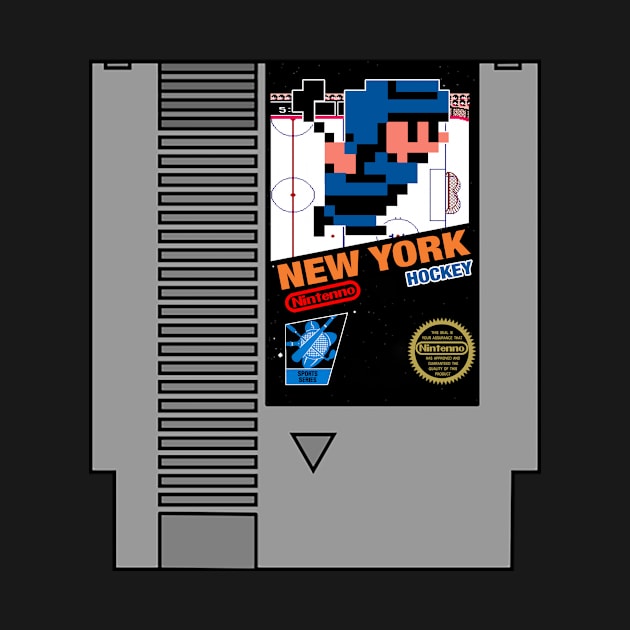 New York Hockey 8 bit cartridge design by MulletHappens