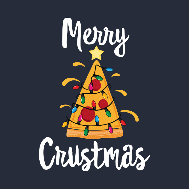 Merry Crustmas T-Shirt Christmas Men Boys Pizza Xmas Tree by 14thFloorApparel