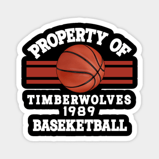 Proud Name Timberwolves Graphic Property Vintage Basketball Magnet