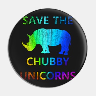 Save the Chubby Unicorns Rainbow Pin