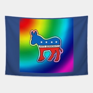 VOTE DEMOCRATIC - DEMOCRAT DONKEY MASCOT EQUALITY LGBT Tapestry