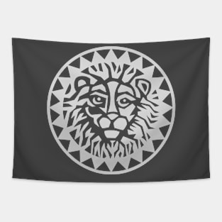 WHITE SUN LION Tapestry