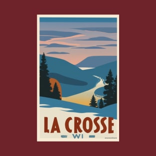 Wisconsin Vintage 1940’s Style Travel Poster-Winter T-Shirt