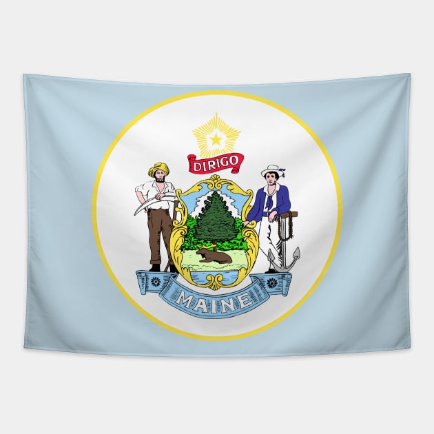 State of Maine Tapestry by Comshop