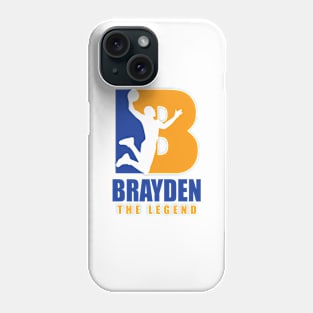 Brayden Custom Player Basketball Your Name The Legend Phone Case