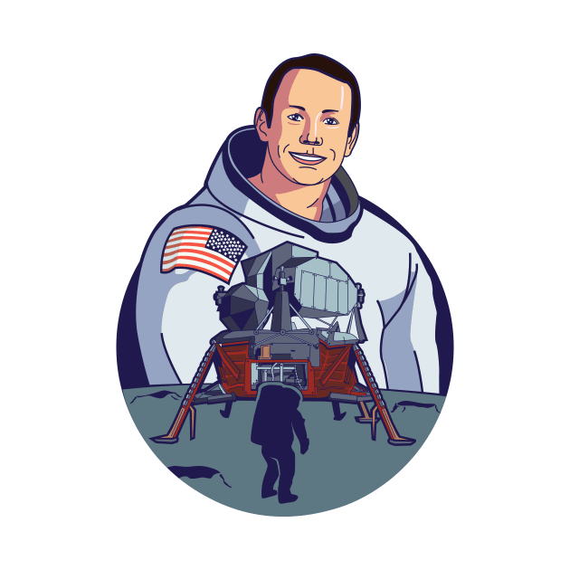 Neil Armstrong first man on the moon by JaLand