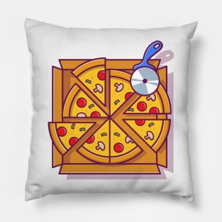 Pizza Slice On Box Pillow