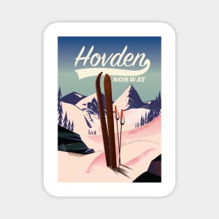 Hovden Norway ski poster. Magnet