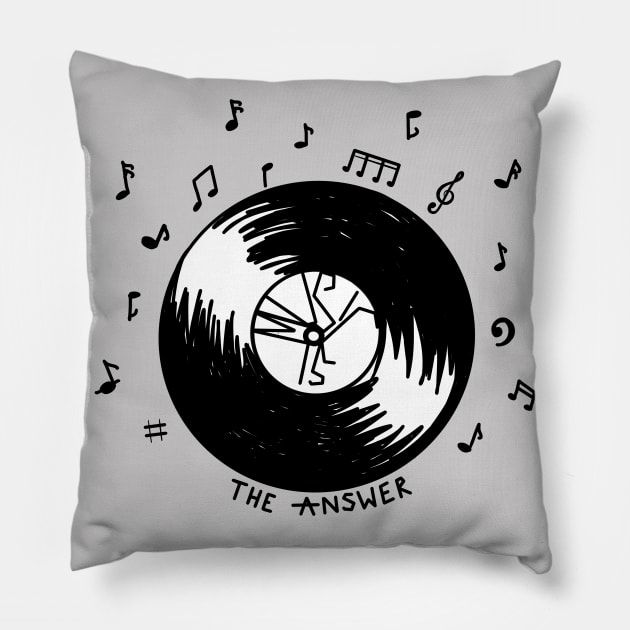 Music is the answer Pillow by Elisabeth Sandikci