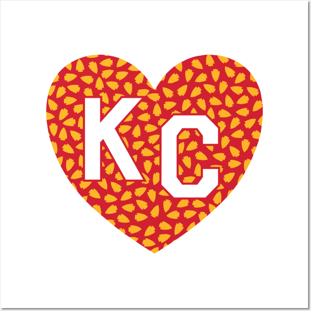 Arrowhead KC Heart - Kansas City - Posters and Art Prints