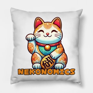 Maneki Neko Beckoning cat Pillow