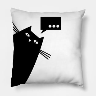 Cat watching in silence meme Pillow