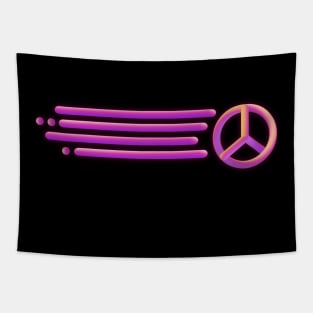 Neon Pink PEACE Tapestry