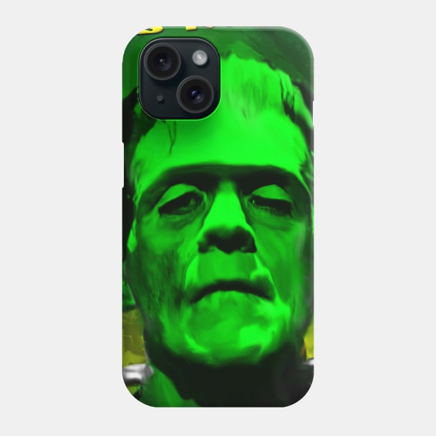 Frankenstein Faux Retro Movie Poster Phone Case by xenomorphicpress