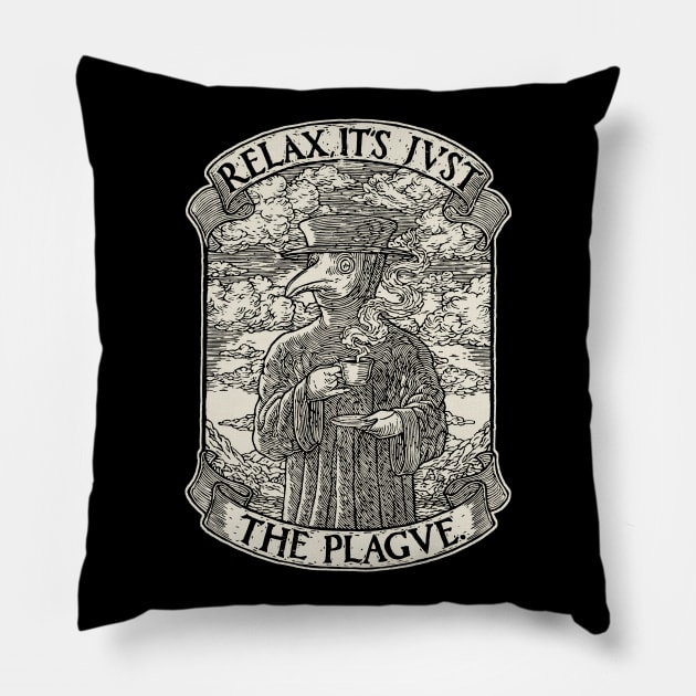 The Chillest Plague Doctor Pillow by DukeCoffeeArt