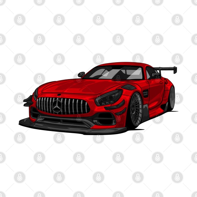 Mercedes AMG GTS widebody Stance Race car by dygus