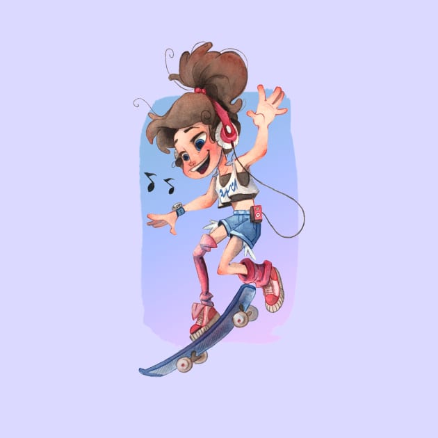 LITTLE SKATER GIRL B by MeikeARTS