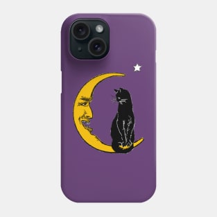 Moon and cat Phone Case