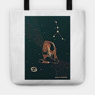 Zodiac Cancer Yoga Girl Tote