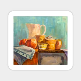 Still Life Painting "Snacks and Tea" V1.0 Magnet