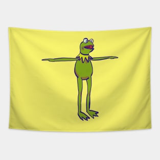 kermit the frog t pose to assert dominance / the muppets meme Tapestry