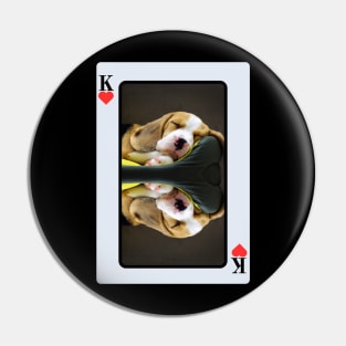 Beagle King Of Hearts Pin