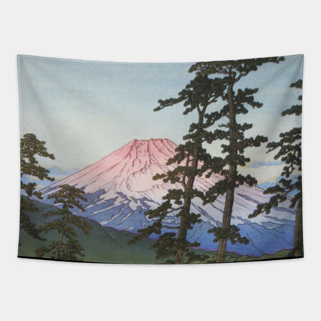 Mount Fuji at Hakone by Kawase Hasui Tapestry by Takeda_Art