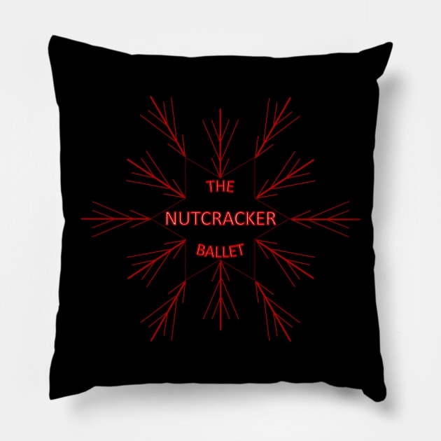 Nutcracker Ballet Snowflake Pillow by celtgirlz