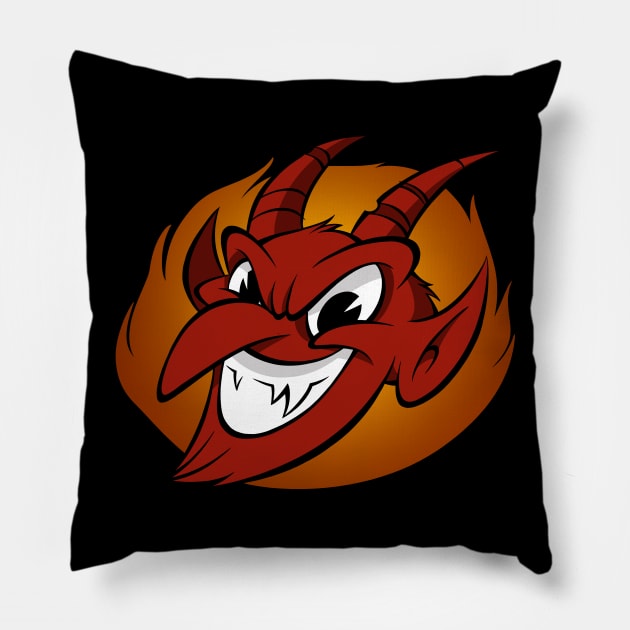 Red Devil Pillow by westinchurch