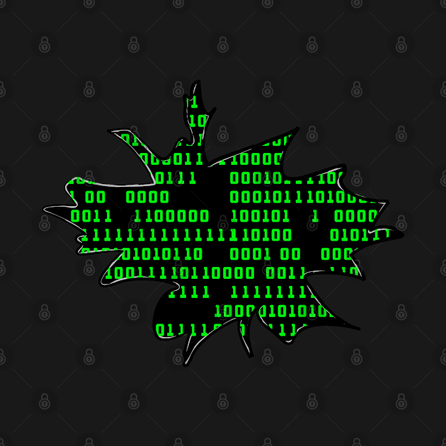 Matrix Code - Quirky Binary 1 and 0 Design by Fun Funky Designs