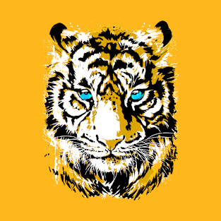 Safari Tiger Head - Colourful Tiger Eyes T-Shirt