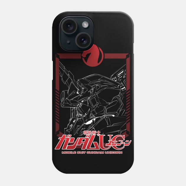 UC GUNDAM on BLACK Phone Case by DAIMOTION