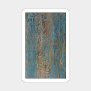 Shabby rustic weathered blue wood Magnet