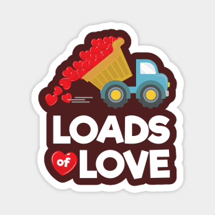 Loads of Love Valentines Day Truck Magnet