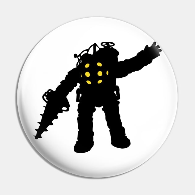 Big Daddy Waving Silhouette Pin by AnotherOne