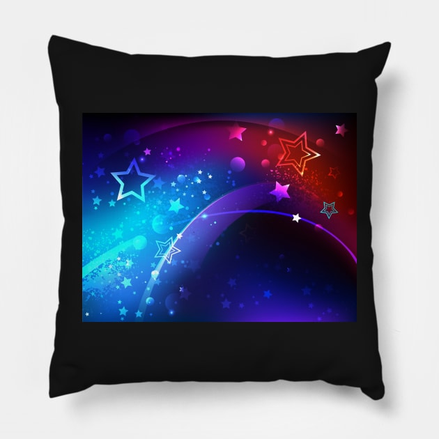 Abstract Blue Background Pillow by Blackmoon9