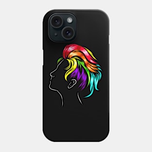 Rainbow Colorful Hair LGBTQ Gay Lesbian Pride Month Phone Case