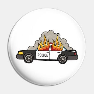 Burning cop car Pin