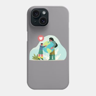 save the earth with a heart Phone Case