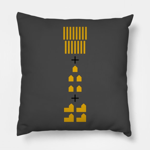 Settlers of Catan Pieces Pillow by trippfritts