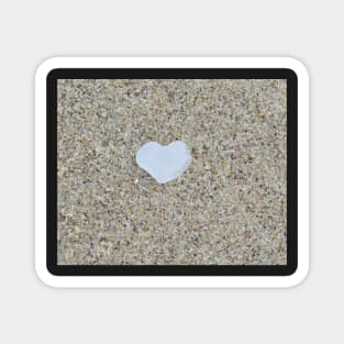 Heart shaped Beach Glass Magnet