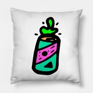 Soda Can Doodle Art Pillow