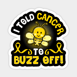 funny childhood cancer bee warrior Magnet