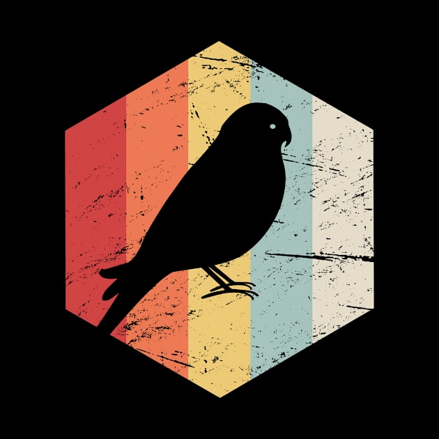 Retro Vintage Parakeet Budgie Bird Icon by MeatMan