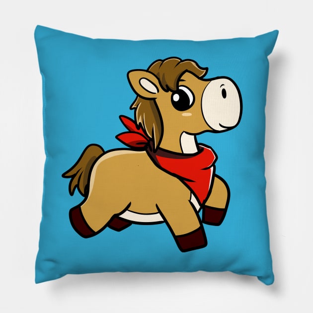 Bandana Horse Pillow by WildSloths