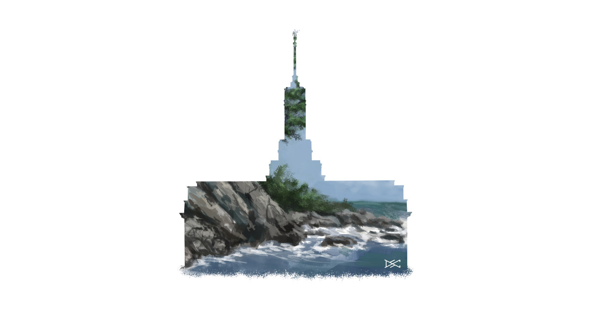 Mount Timpanogos Temple Rocky Coast Silhouette - Lds Temple - Tank Top