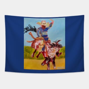 Bronco and Rider Tapestry