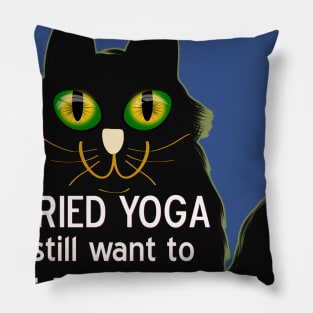 yoga cat humor design Pillow