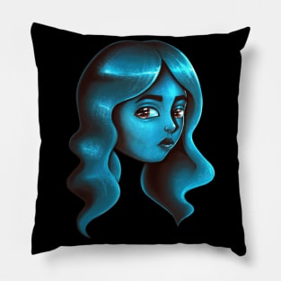 Turquoise Girl Pillow