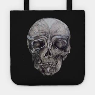 Original Drawing of a Skull Tote